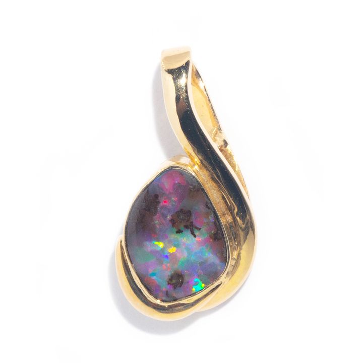 Winton Boulder Opal 18 Carat Gold Pendant