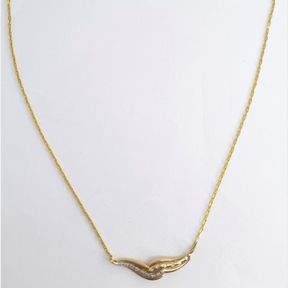 YELLOW GOLD NECKLACE WITH CUBICS - 51543/104
