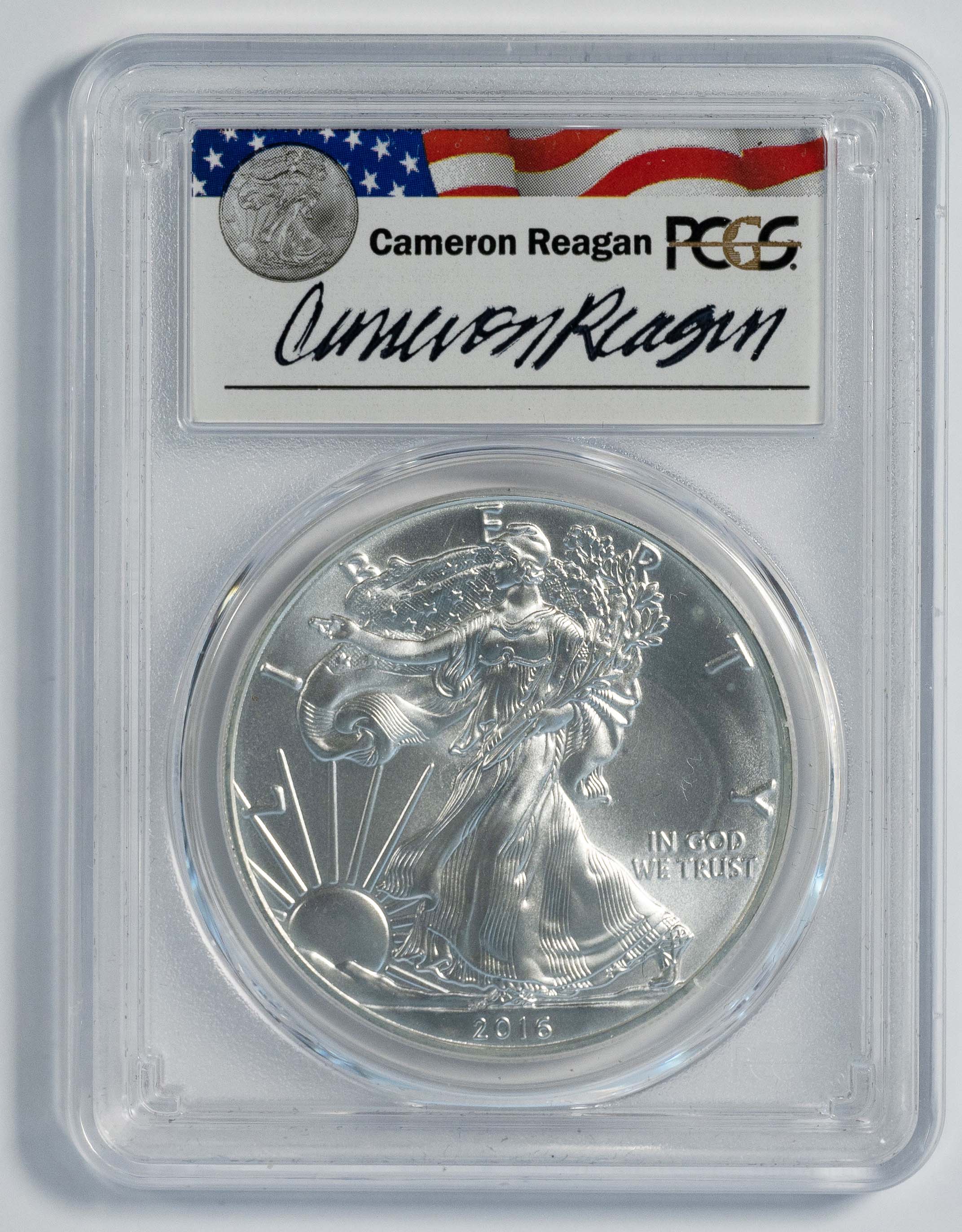 2016 Silver Eagle PCGS MS70 Reagan Legacy Series (30th Anniversary