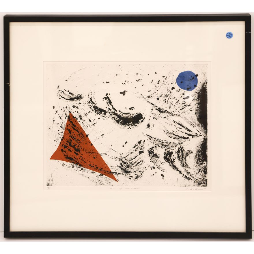 Illegibly Signed ''Moon of Manhattan'' 1992 S/N Etching