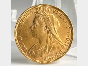 1894 VICTORIA OLD HEAD LONDON MINT GOLD SOVEREIGN