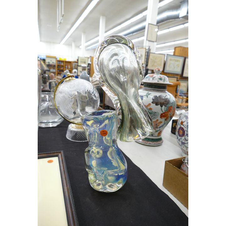 Studio Glass Double Head Sculputral Vessel 16''