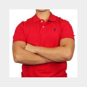 Polo Golfer Short Sleeve Shirt Red- Medium - 11009/A511 - Ca1
