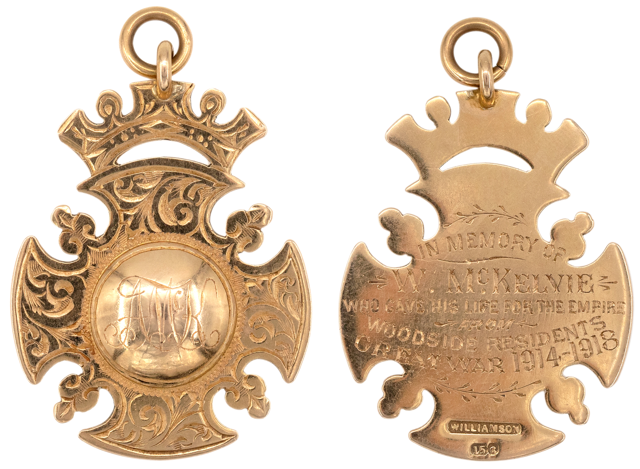 331 · 41st Infantry Battalion (Reinforcements), A.I.F., Gold Memorial Medal, WWI, VF