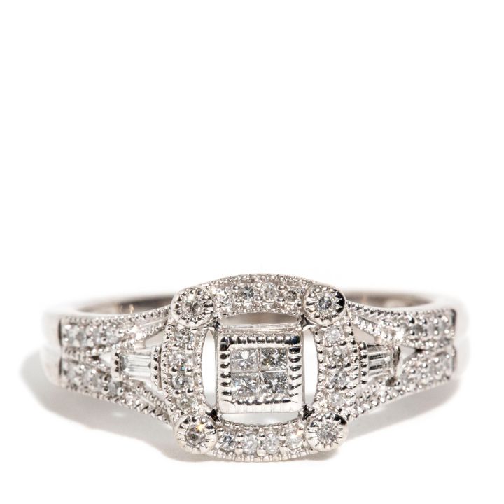 10ct Gold Diamond Ring,
