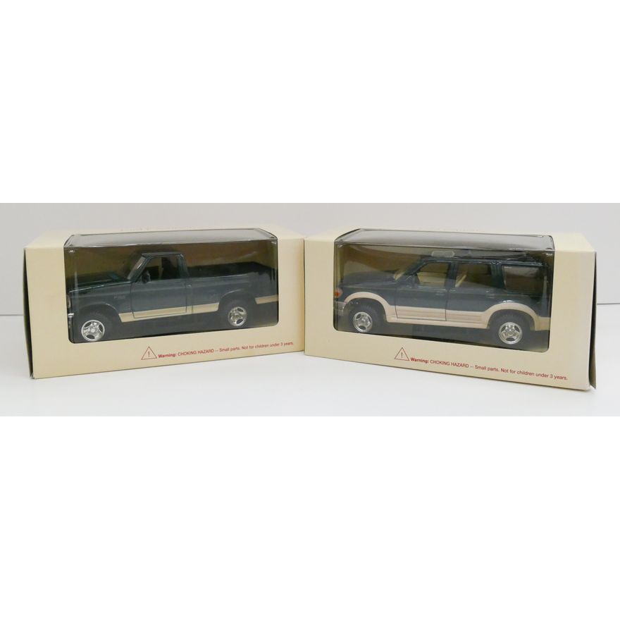 2pc NIB Eddie Bauer Special Edition Ford F-150 & Explorer Scale Models