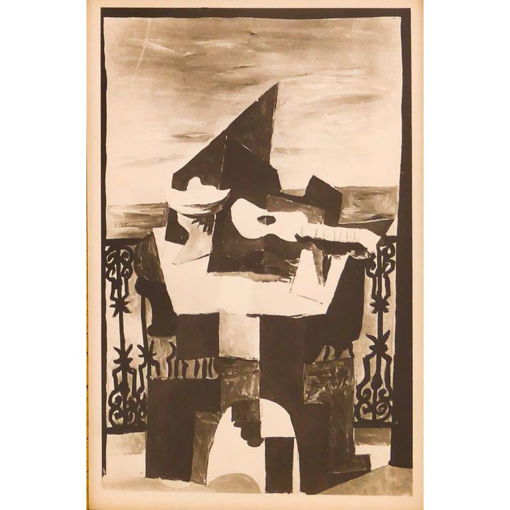 Picasso Musician Heliogravure Gallery Framed- 24x20''