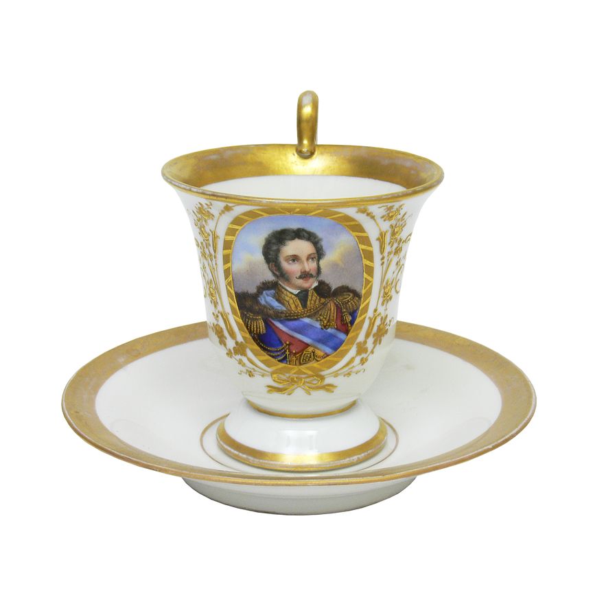 FILIŻANKA ZE SPODKIEM, KPM BERLIN, L. 1835–1844