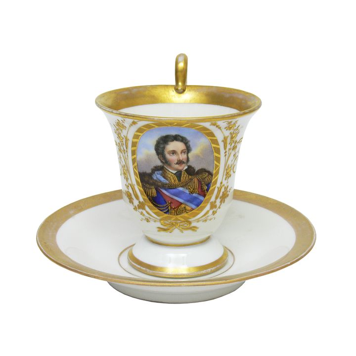FILIŻANKA ZE SPODKIEM, KPM BERLIN, L. 1835–1844