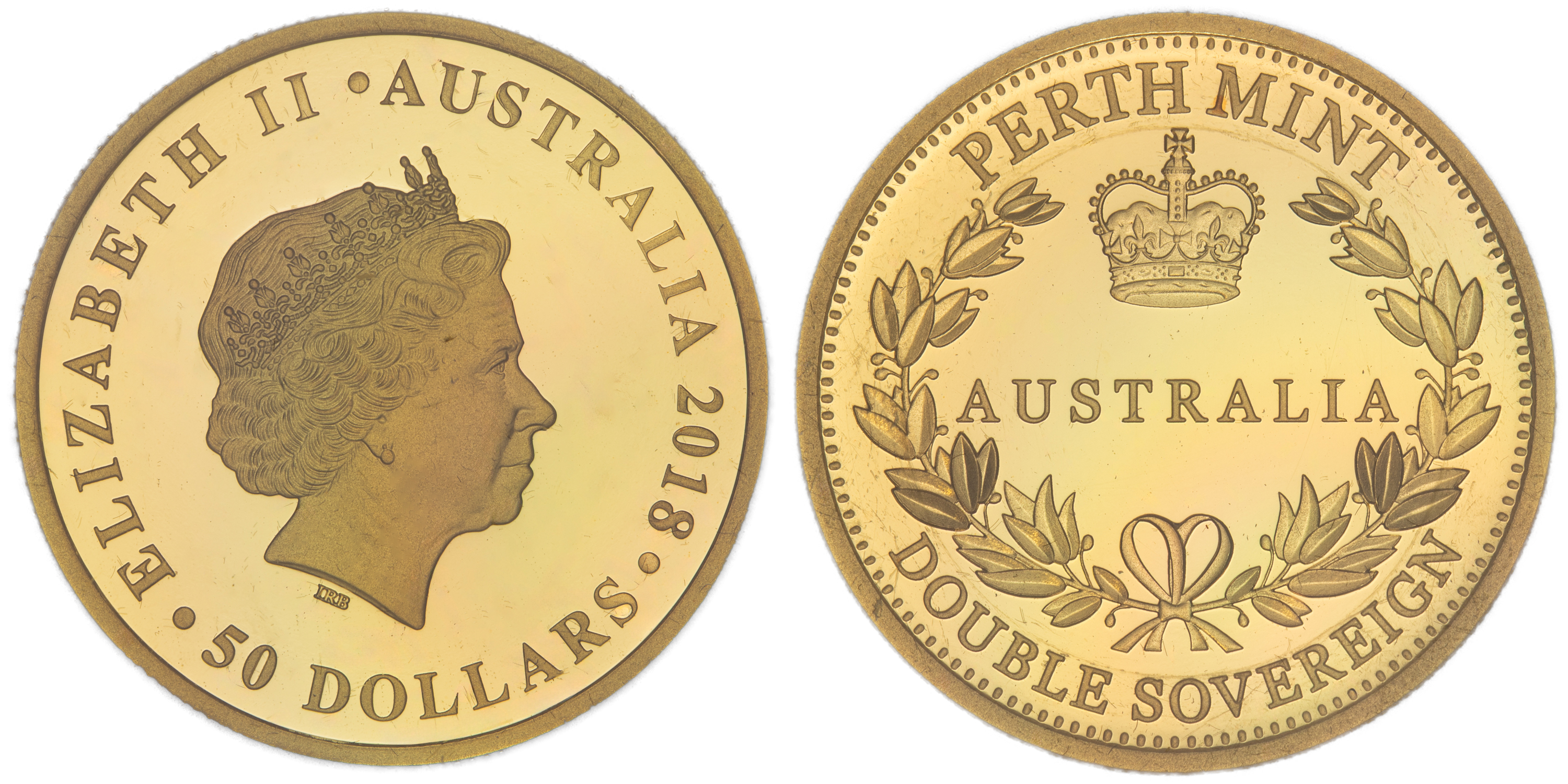 Elizabeth II, Perth Mint, Double Sovereign, 2018, FDC