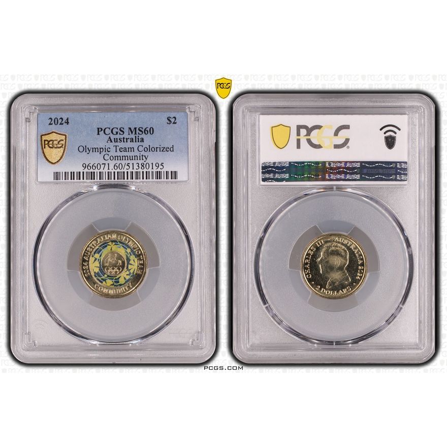 Olympic Team Colorized Community, Two Dollar, 2024, PCGS MS60