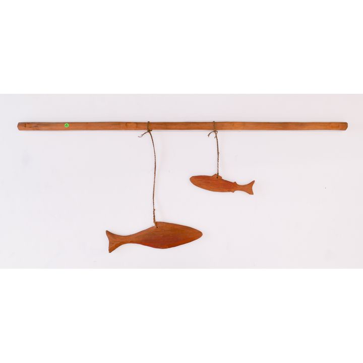 Old Japanese Wood Fish Hanging- 61''