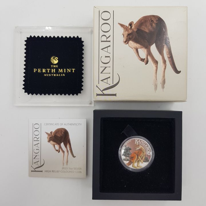 Silver 1oz Roo High Relief Coin - 2023