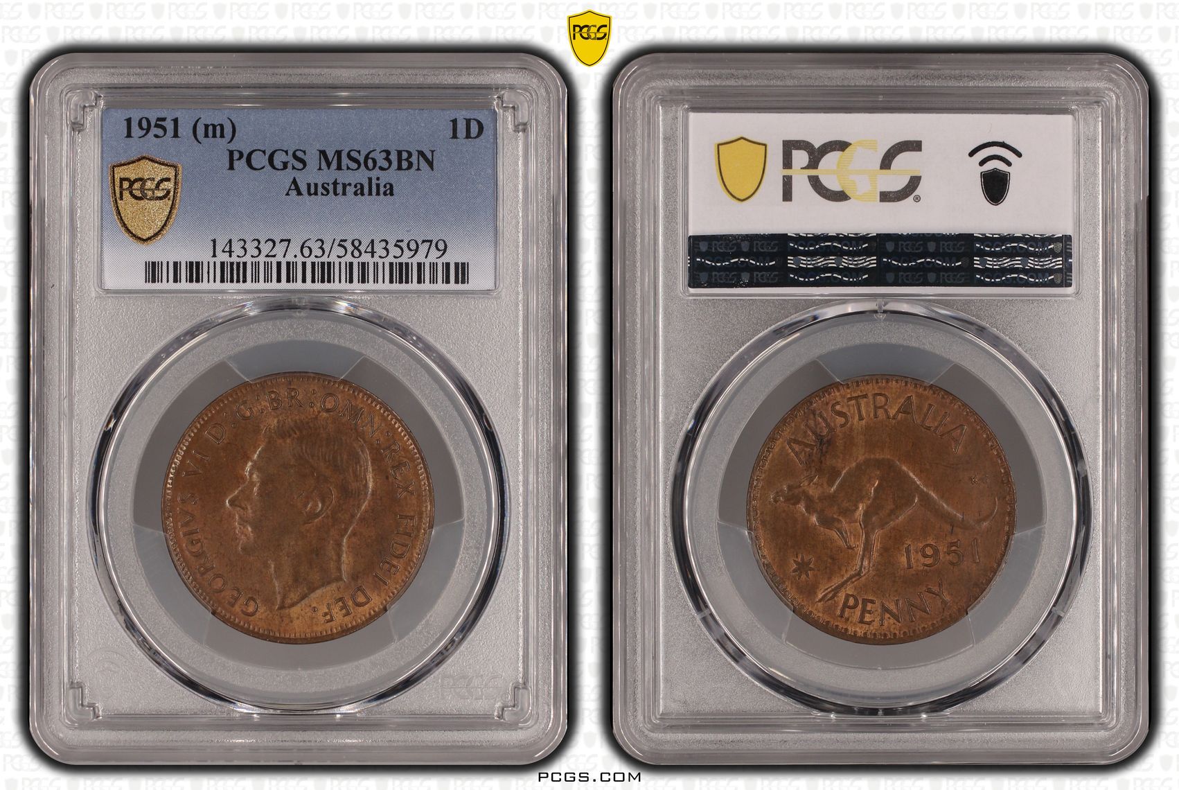 212 · Penny, 1951 (m), PCGS MS63BN