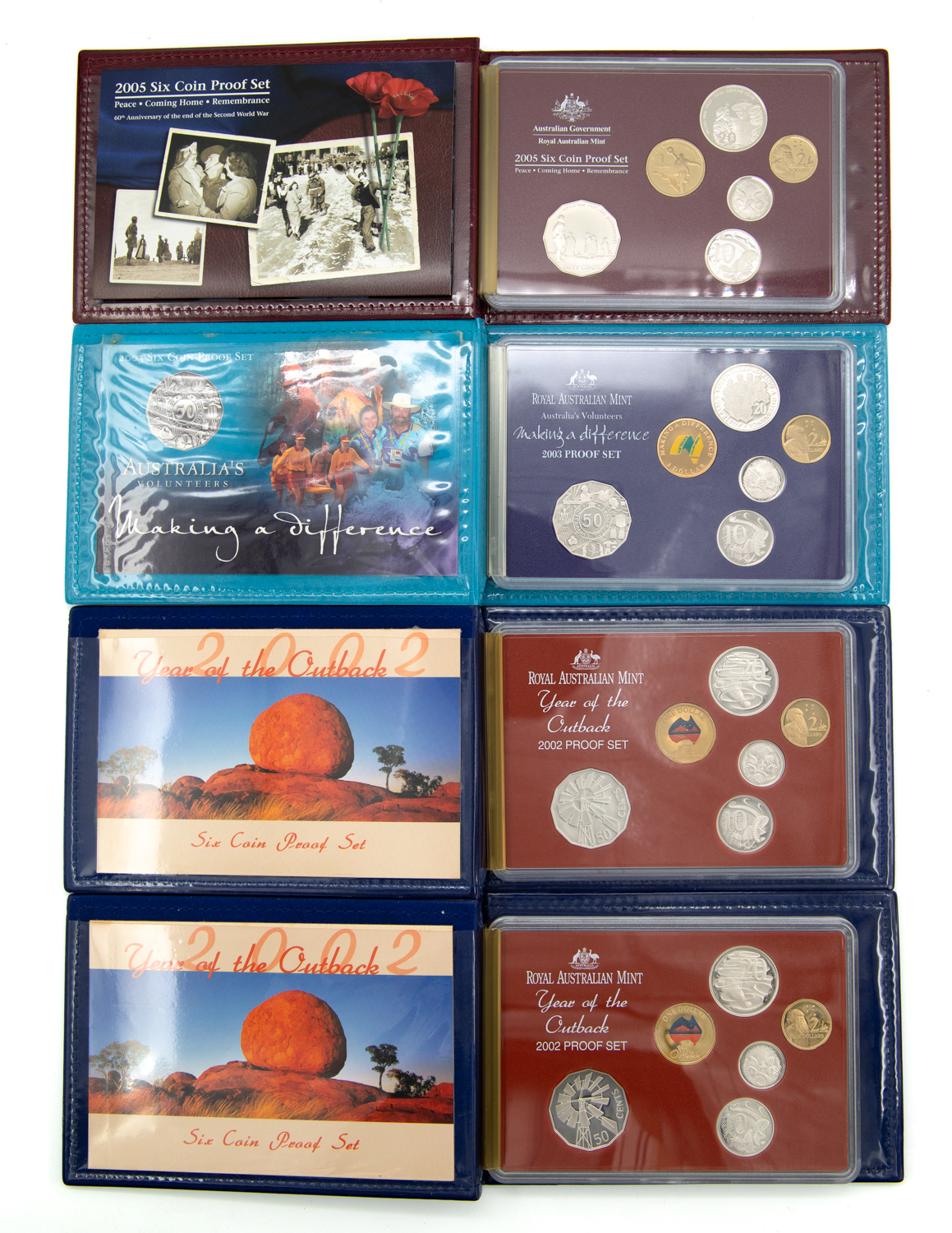 Elizabeth II, RAM, Proof Sets, 2002 - 2005, FDC