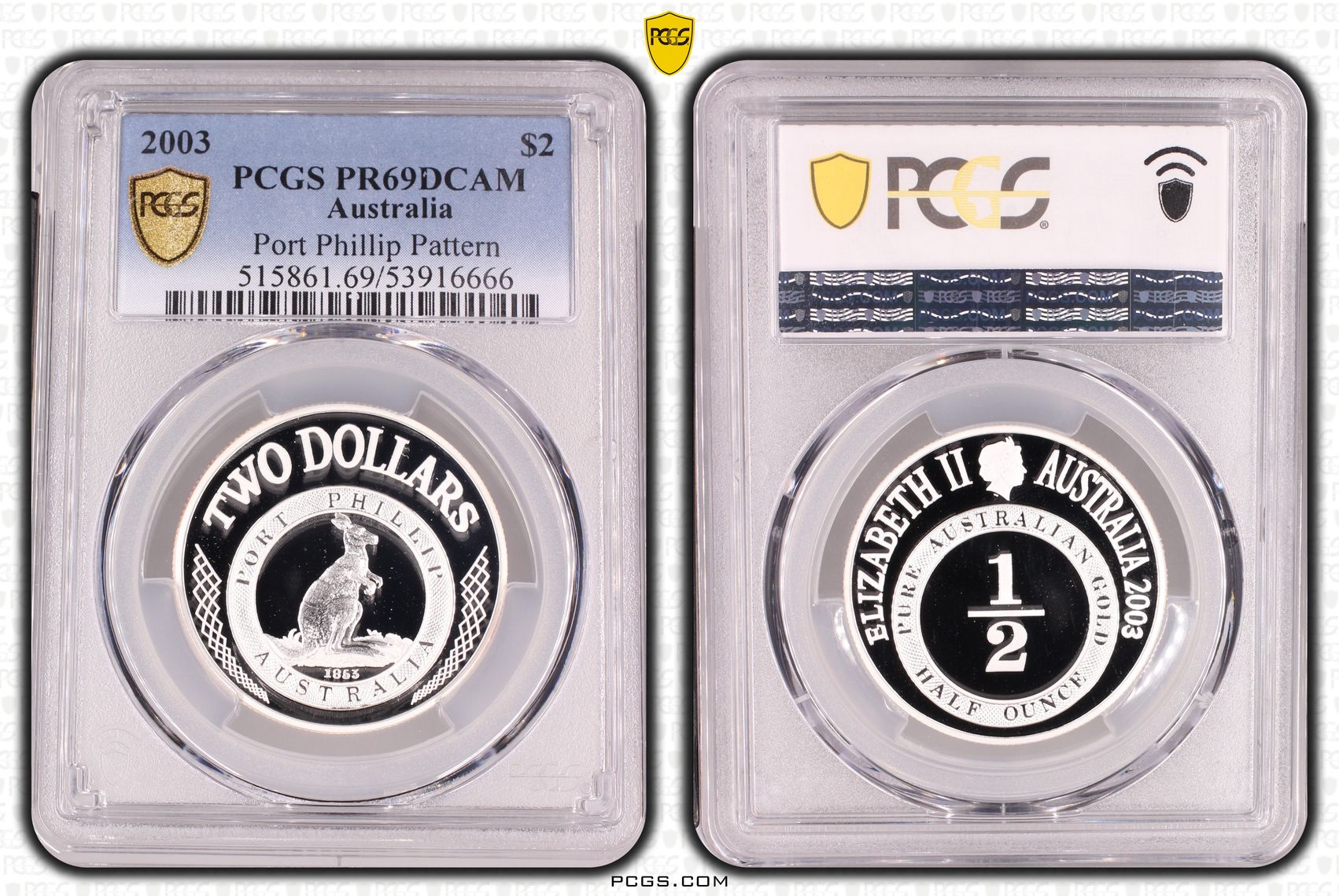 Port Phillip Pattern, Two Dollar, 2003, PR69DCAM
