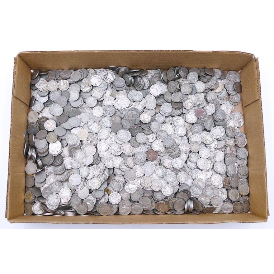 Box US Buffalo & V Nickels - 17.7 Pounds TW