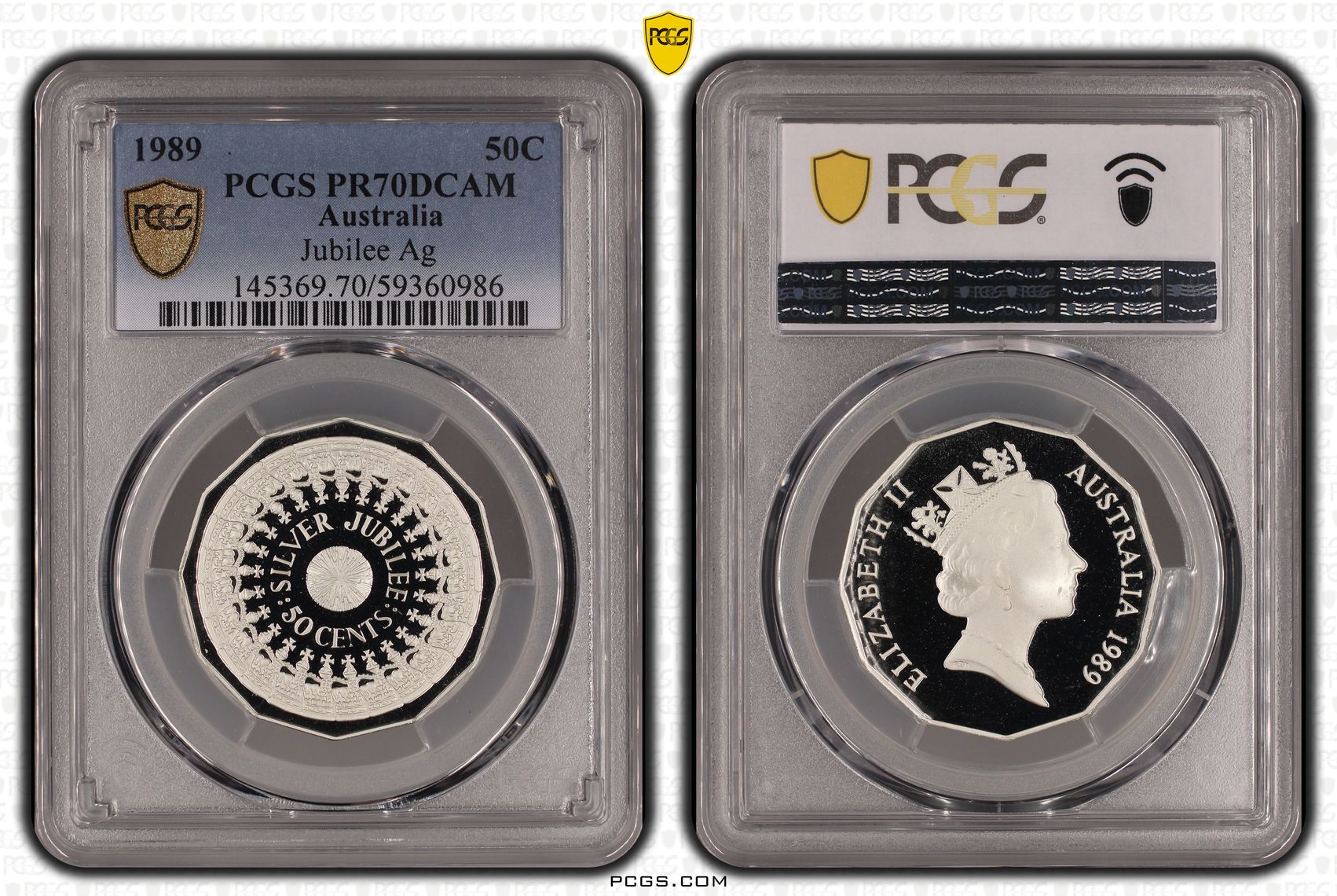 Jubilee Silver, Fifty Cents, 1989, PCGS PR70DCAM