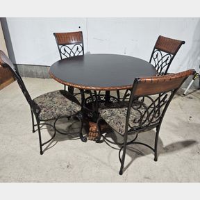 Ashley Furniture Fruitwood Dinette Set with 4 Chairs
