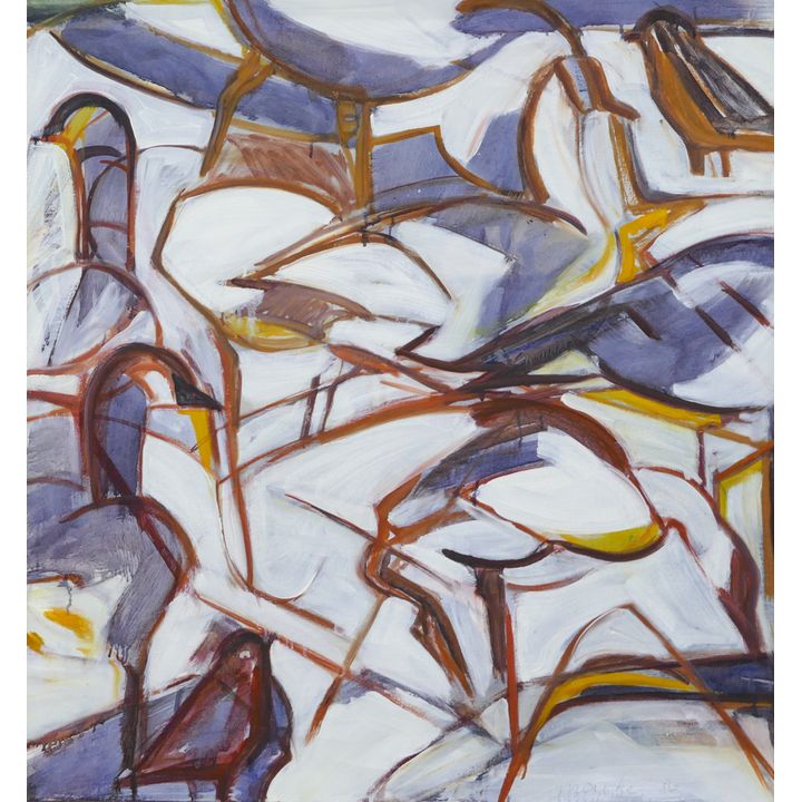 Merike Nichols ''Trippingsteps'' 1986 Oil