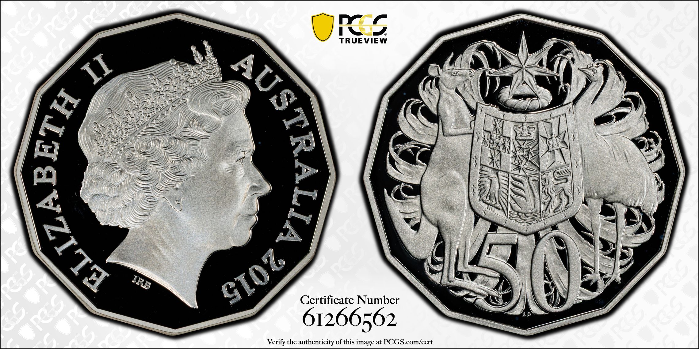 Silver, Fifty Cent, 2015, PCGS PR69DCAM