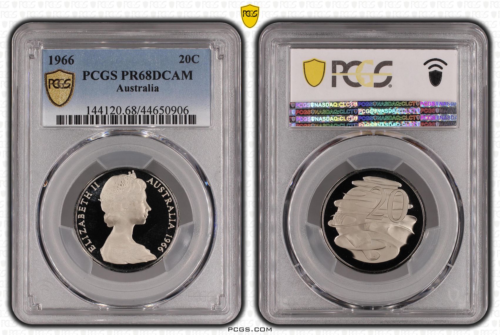 466 · 1966 Australian Twenty Cent, 20c Proof PCGS - PR68DCAM -906