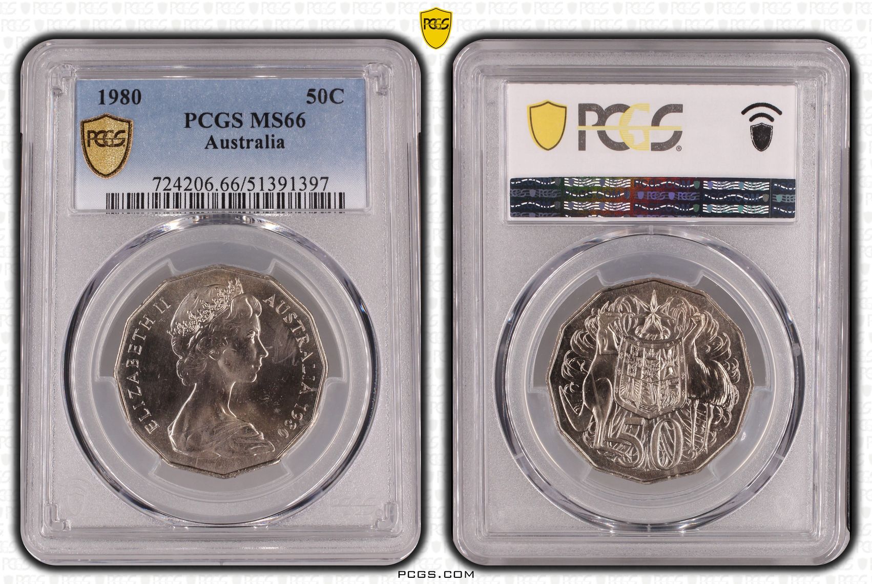 239 · Fifty Cent, 1980, PCGS MS66