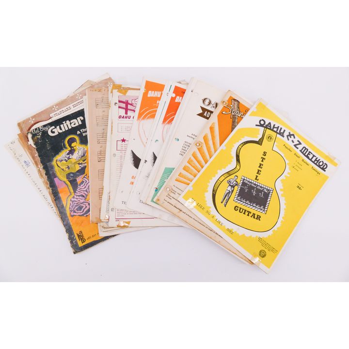 Large Group Oahu Lessons and Sheet Music, 1940's