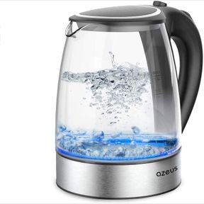 FAST BOIL ELECTRIC WATER KETTLE, 1.8L LARGE CAPACITY WITH AUTO SHUT-OFF AND BOIL-DRY PROTECTION, BPA-FREE BOROSILICATE GLASS &STAI