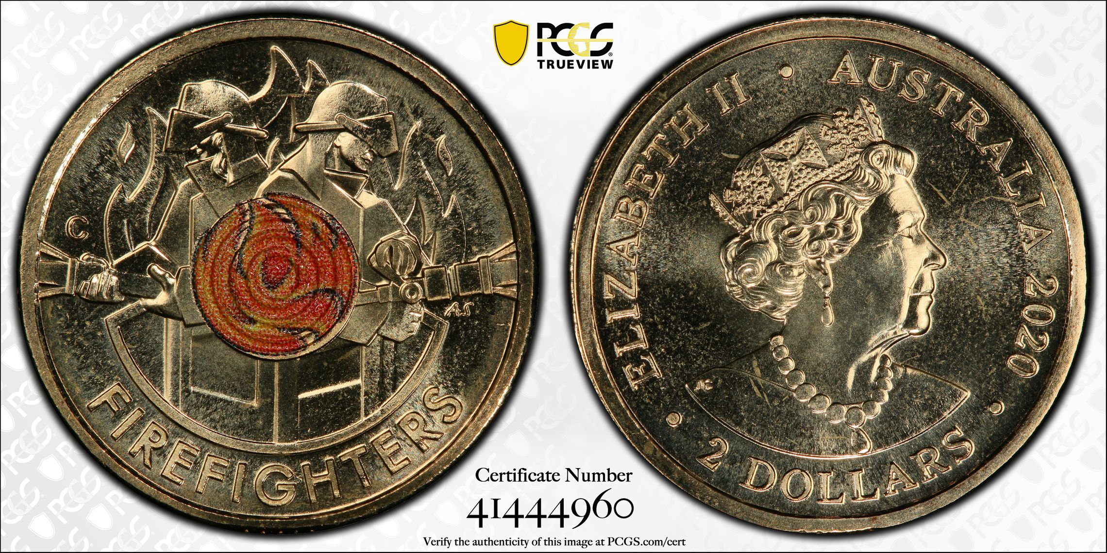 Firefighters Colorized, Two Dollar, 2020-C, PCGS MS68