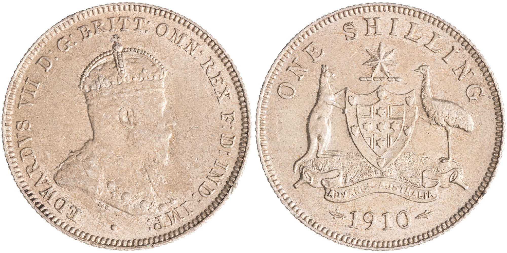 Edward VII, Shilling, 1910, EF