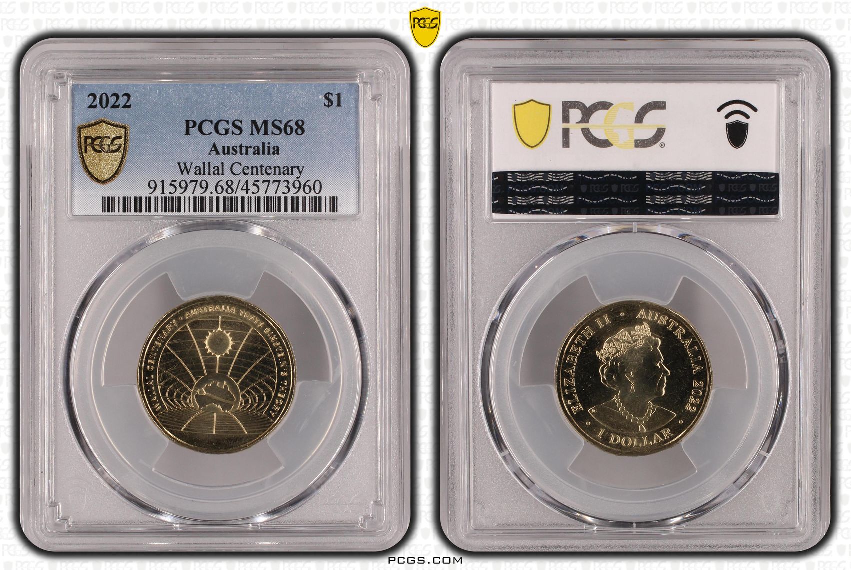 Elizabeth II, Wallal Centenary, One Dollar, 2022, PCGS MS68