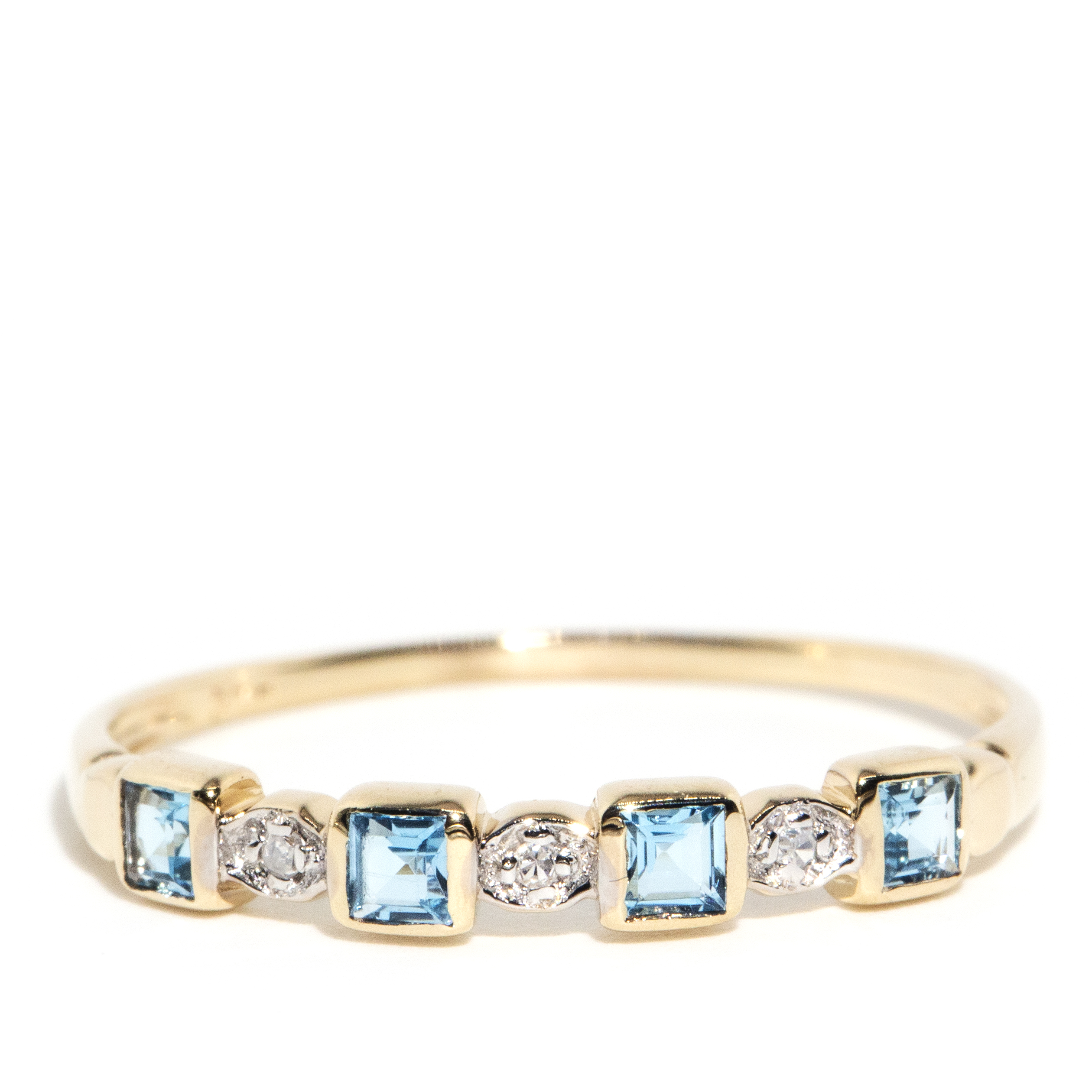 9 Carat Topaz and Diamond Ring,