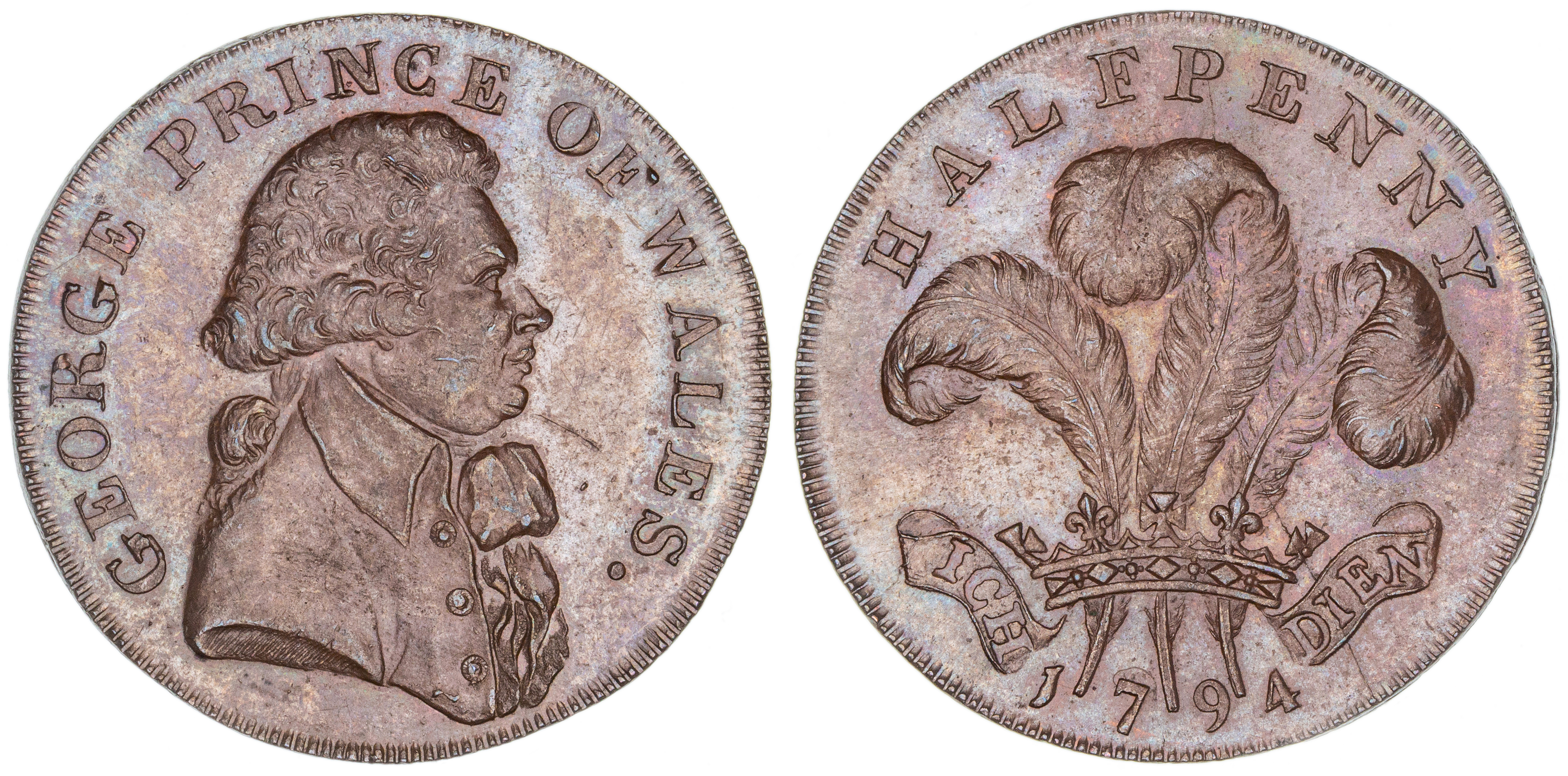 Great Britain, Halfpenny, 1794, aUNC