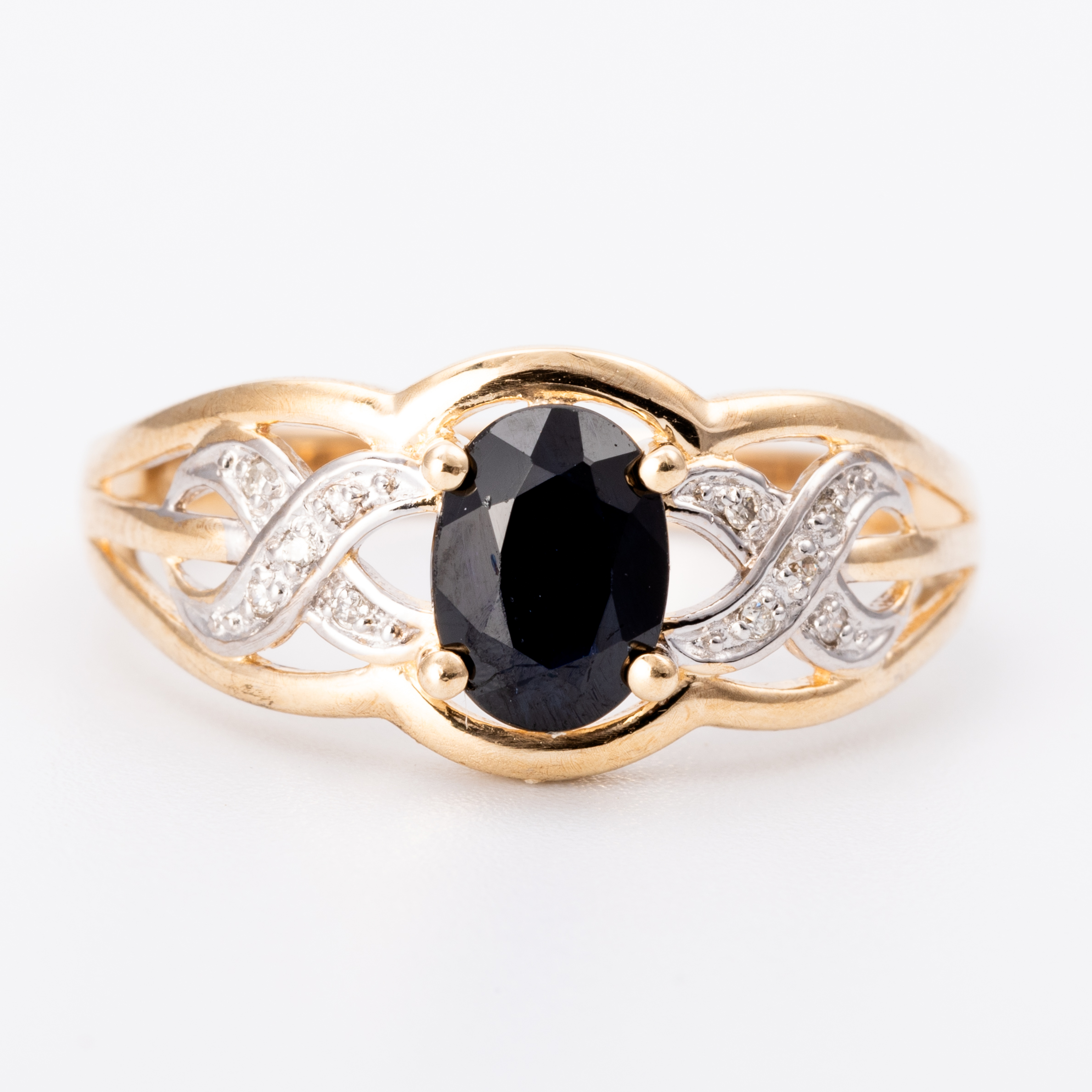 Sapphire & Diamond Ring 9ct Gold