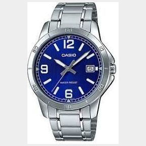 CASIO WRIST WATCH ANALOG SILVER/BLUE (BATTERY REQUIRED) - 11005/168