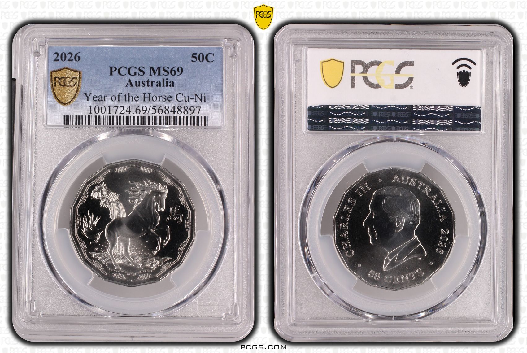 Year of the Horse CuNi, Fifty Cent, 2026, MS69