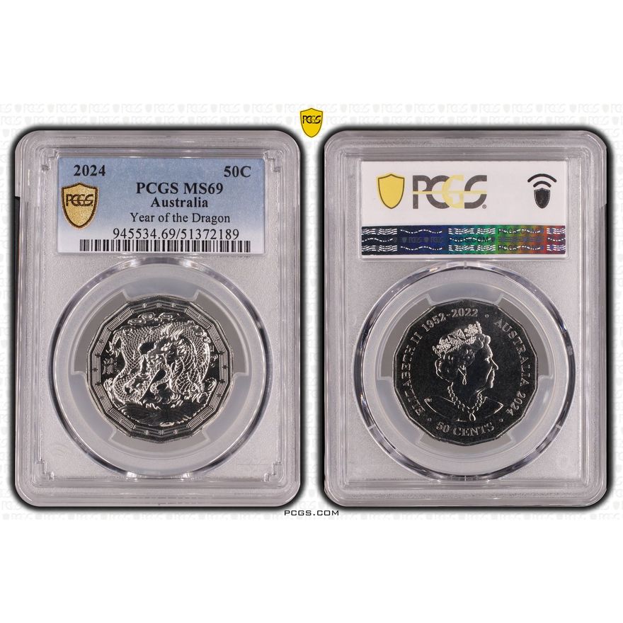 Year of the Dragon, Fifty Cent, 2024, PCGS MS69
