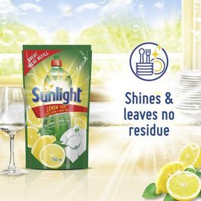 Sunlight Regular Degreasing Dishwashing Liquid Detergent Refill 750ml|
