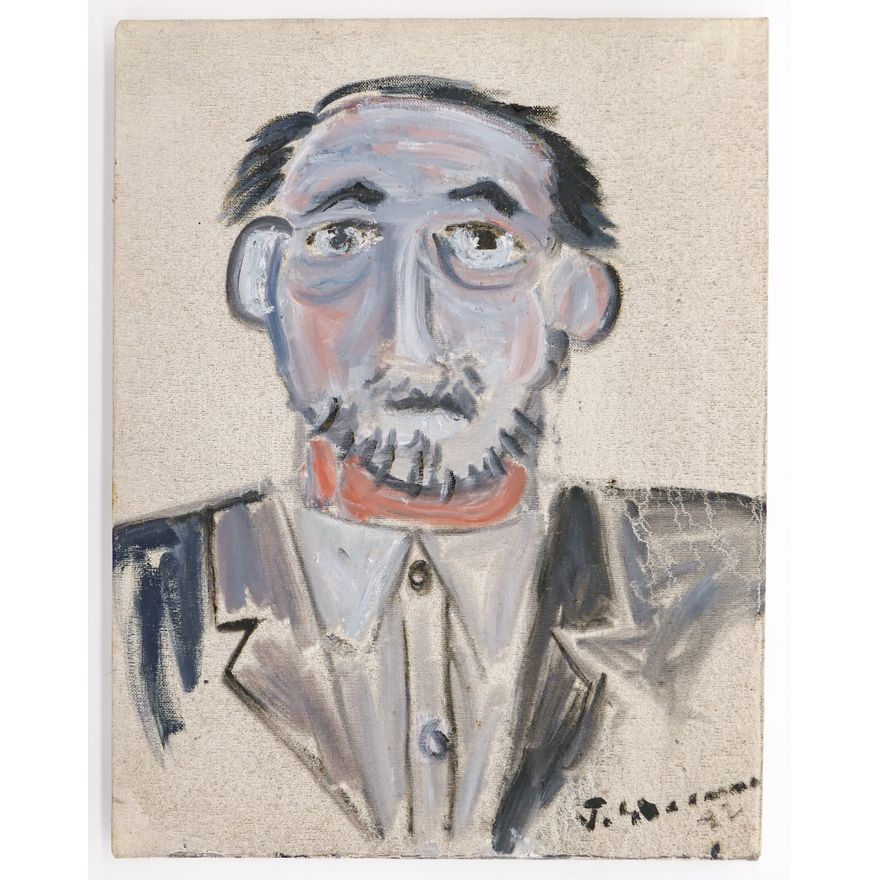 Jay Steensma ''Portrait of a Man'' Signed 1992 Oil on Canvas 18''x14''