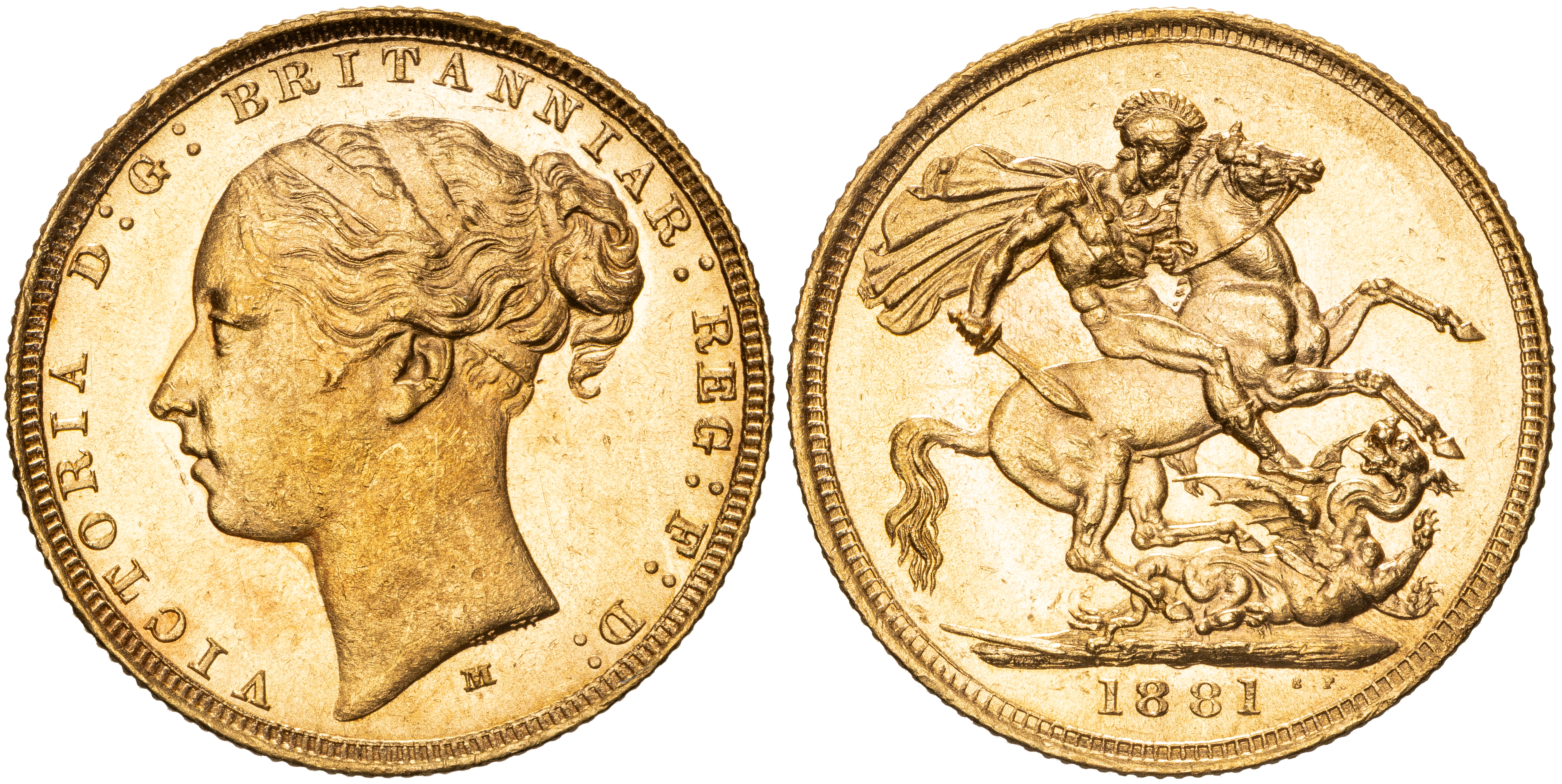 Victoria, Sovereign, 1881-M, UNC