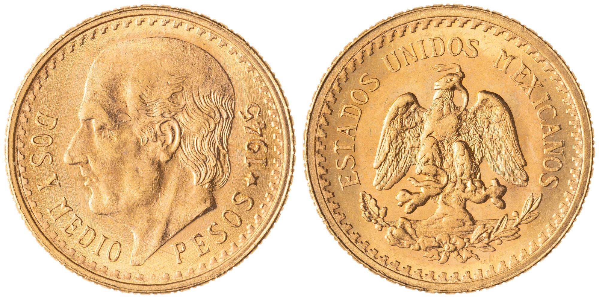 Mexico, Two and a Half Peso, 1945, EF