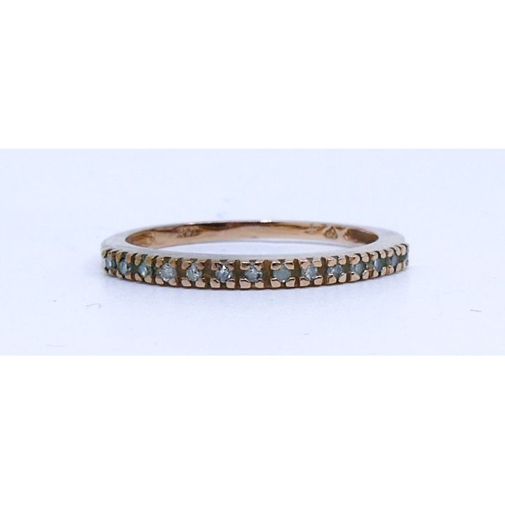 10k Rose Gold Small Diamong Band Size 7 - 1.6 Grams