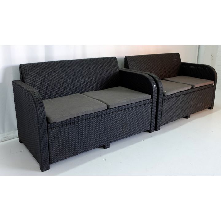 PAIR OF ALL WEATHER SOFAS