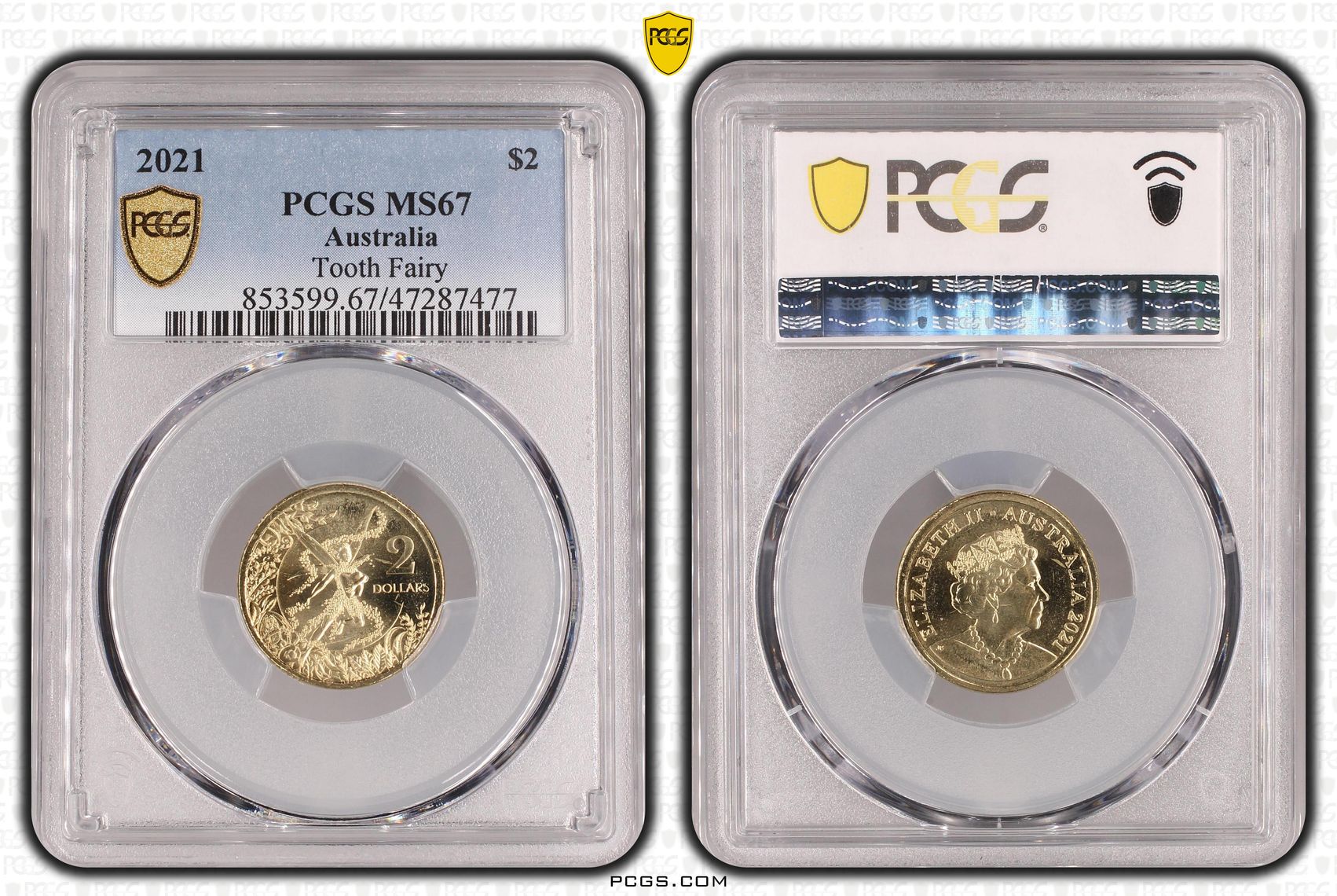 Elizabeth II, Tooth Fairy, Two Dollar, 2021, PCGS MS67
