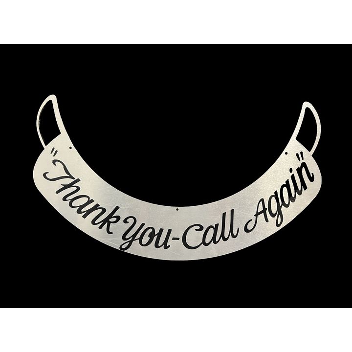 Thank You Call Again Coca-Cola Coke Aluminum Hanger Sign