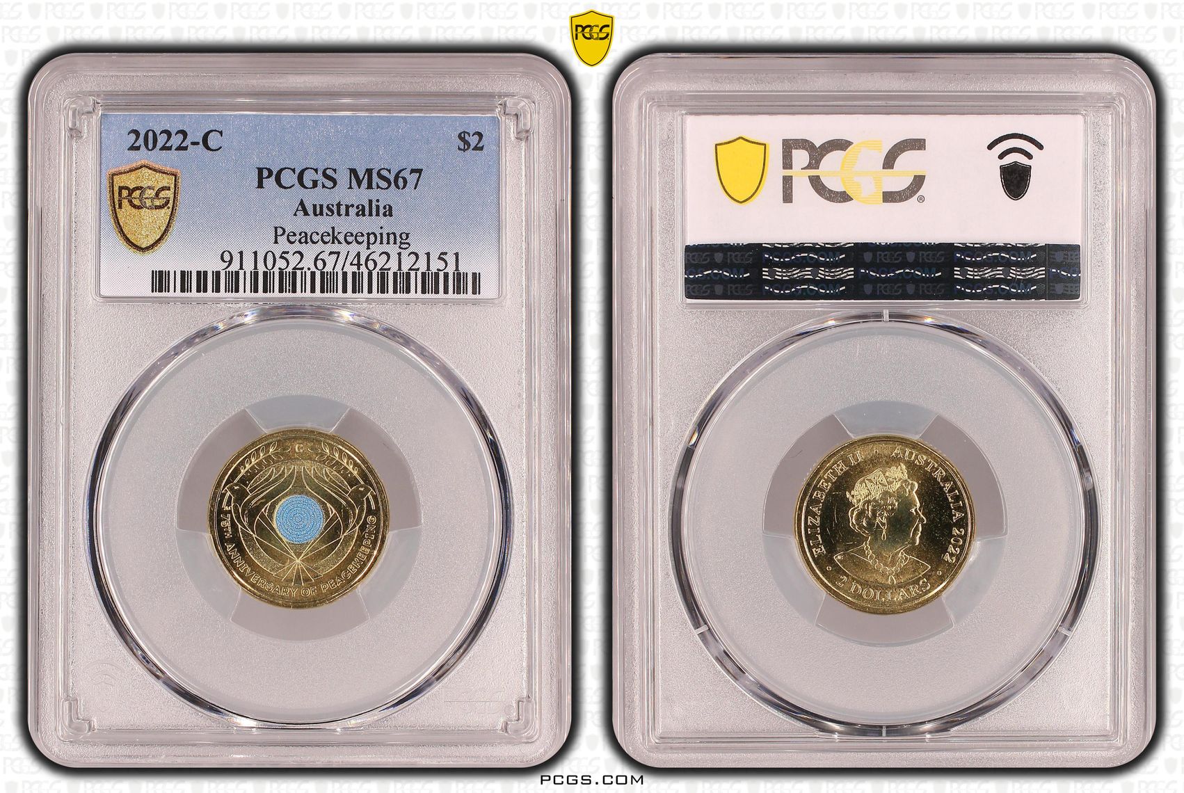 Peacekeeping Colorized , Two Dollar, 2022-C, PCGS MS67