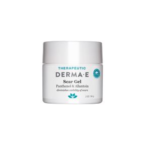 DERMA E SCAR GEL SCAR TREATMENT FOR FACE HYDRATING GEL FOR ACNE SCARS, BURNS & STRETCH MARKS WITH PANTHENOL & ALLANTOIN, 2 OZ