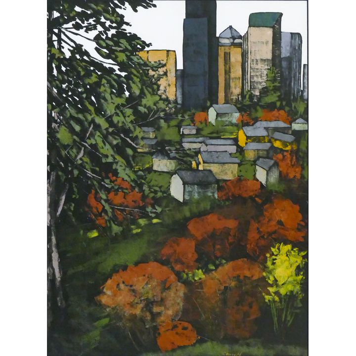 Robert Connell ''The City'' Gouache on Paper Gallery
