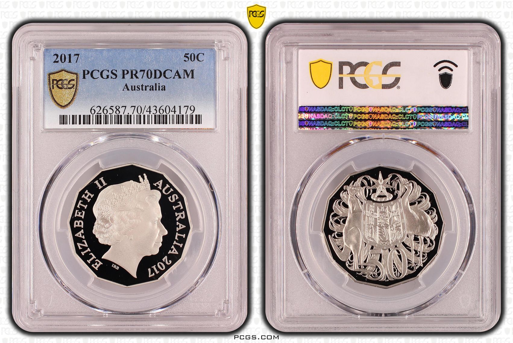 Fifty Cent, 2017, PCGS PR70DCAM